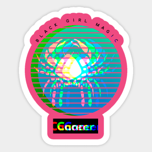 Cancer Black Girl Magic (zodiac sign) Sticker